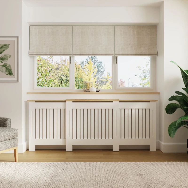 Image of GFW Longslow Adjustable Radiator Cover White LONADJWHT