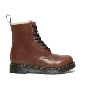 Image of 1460 Serena Farrier Ankle Boots in Leather with Faux Fur Lining