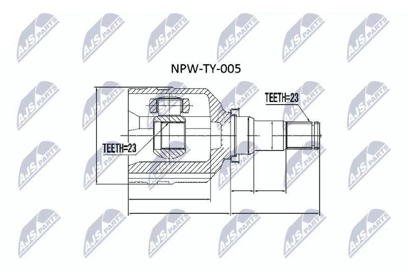 Image of NTY CV joint kit NTY NPW-TY-005