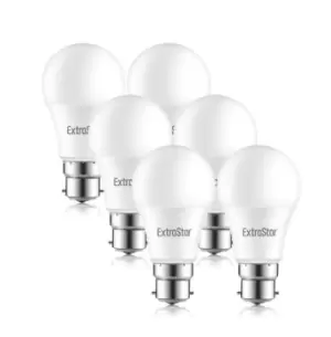Image of 12W LED Globe Bulb B22 Warm White 3000K pack of 6