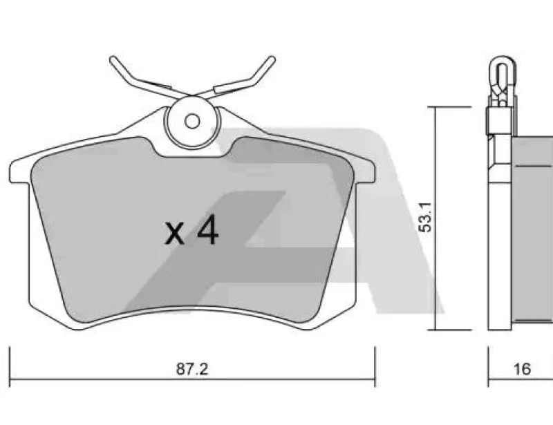 Image of AISIN Brake pad set AISIN BPRE-2001