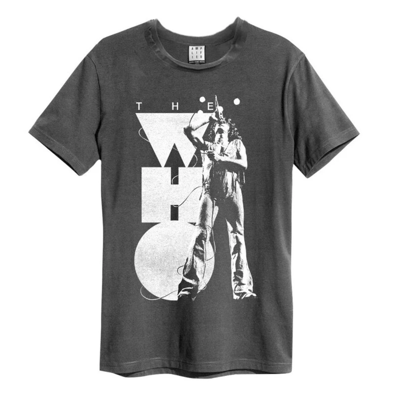 Image of Amplified Amplified Men Roger Singing The Who T-Shirt in Charcoal Size: X-Small Charcoal XS Male 5063238008403