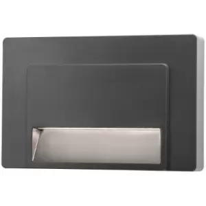 Image of Everett Outdoor Flush Wall Lamp Dark Grey abs LED 1.2W 150Lm 3000K IP65 rc Driver Included - Merano