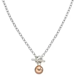 image of Rhodium Plated Rose Gold Necklace