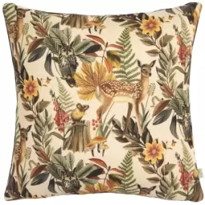 Image of Forest Fawn Repeat Cushion Grey