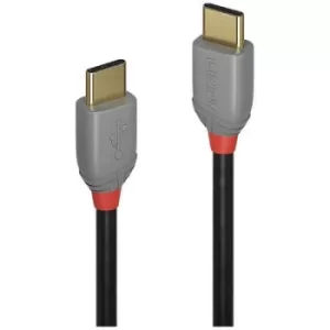 Image of LINDY USB cable USB 2.0 USB-C plug, USB-C plug 1m Black, Grey