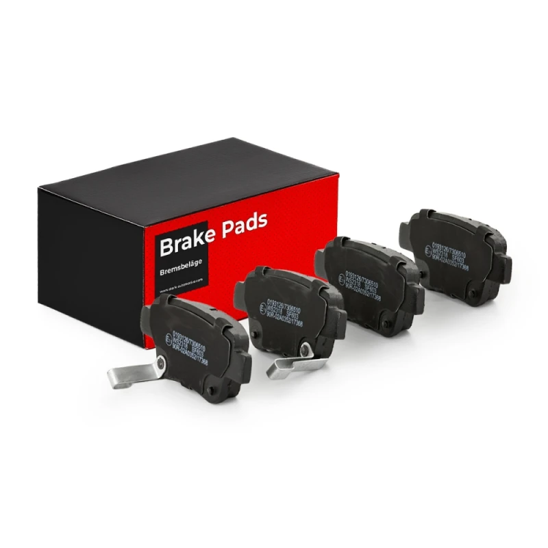 Image of STARK SKTO-1019 Brake pad set Rear Axle, with acoustic wear warning, with anti-squeak plate Brake Pad Set,disc brake (402)