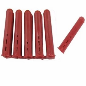 Image of Zexum Red Plastic 4-5mm Rawl Wall Plugs - 100 Pack