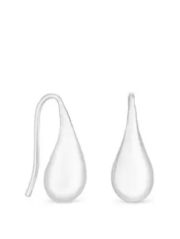 image of Jon Richard Silver Plated Polished Tapered Droplet Stud Earrings