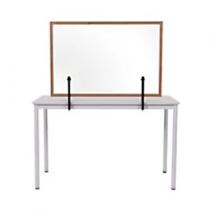 Image of Bi-Office Maya Protector Desktop Board with Clamps and Rustic Optic Frame Acrylic 1040 x 700 mm