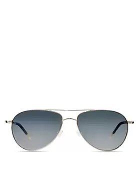 Image of Oliver Peoples Unisex Benedict Polarized Aviator Sunglasses, 59mm