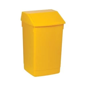 Image of Flip Top Bin 60 Litre Composite Plastic Yellow