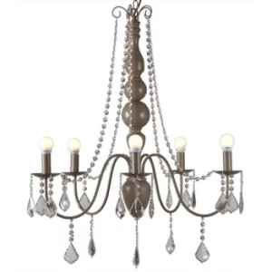 image of Bardini 5 Light Multi Arm Chandeliers Pale Taupe