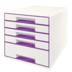 Leitz Wow Cube 5 Drawer Pur