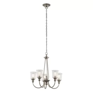 image of Waverly 5 Light Chandelier, Classic Pewter, E27