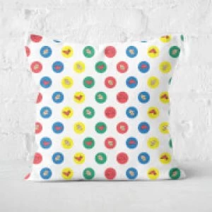 Image of Twister White Square Cushion - 40x40cm - Soft Touch