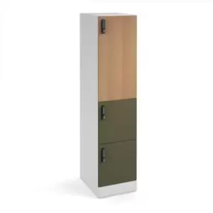 Image of Flux 1700mm high lockers with three doors (larger upper door) - digital lock