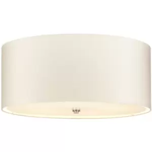 Netlighting Fletcher 22" Flush Ceiling Light with Polished Chrome Finial