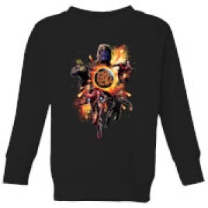 Image of Avengers: Endgame Explosion Team Kids Sweatshirt - Black - 11-12 Years