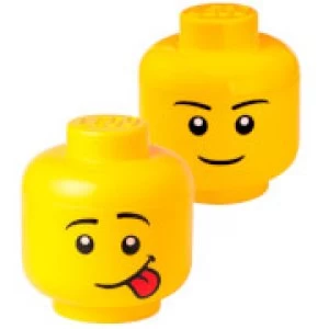 image of LEGO Storage Head Bundle (Includes 1 Boy and 1 Silly Small Storage Head)