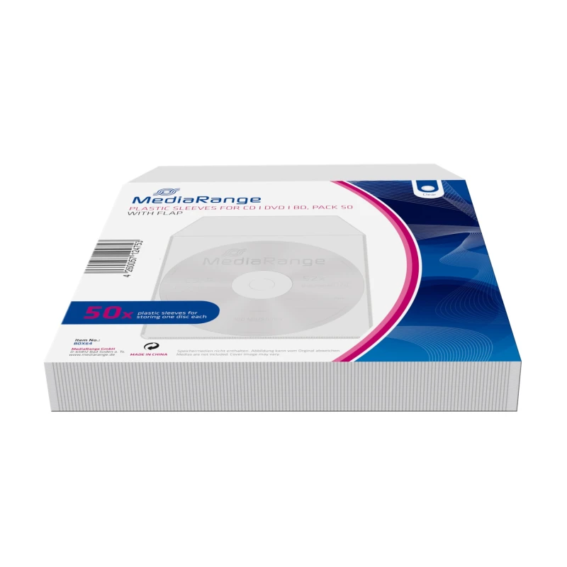 Image of MediaRange BOX64 optical disc case Sleeve case 1 discs Grey