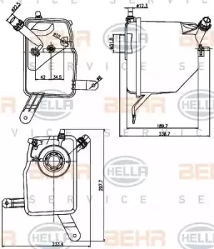 image of Radiator Tank 8MA376789-731 by BEHR