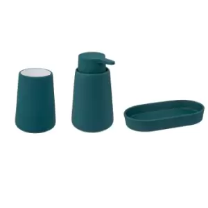 image of 3 Piece Bathroom Accessory Set - Teal