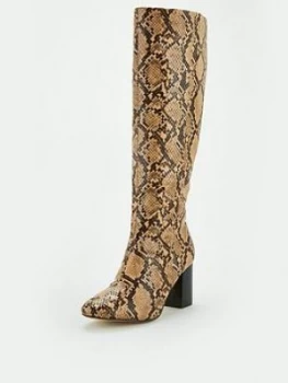 Image of OFFICE Kitt Knee High Boots - Caramel, Caramel, Size 8, Women