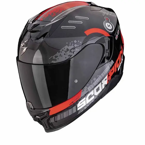 Scorpion Exo-520 Evo Air Titan Metal Black Red Full Face Helmet S