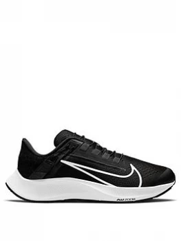 Image of Nike Air Zoom Pegasus 38 FlyEase - Black/White/Volt, Black/White/Volt, Size 4, Women