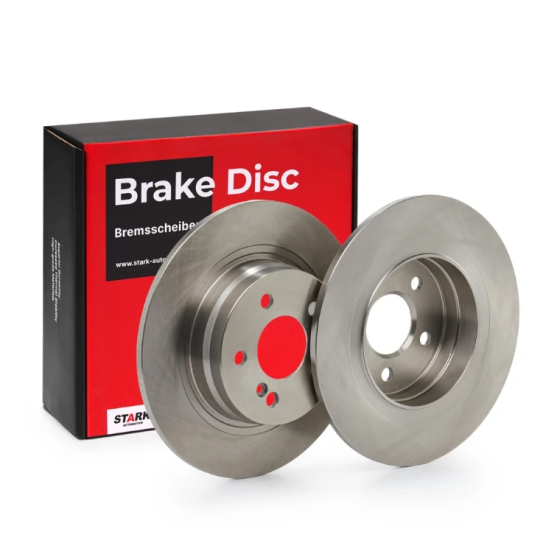 Image of STARK SKBD-0020381 Brake disc Rear Axle, solid, Cast Iron, Uncoated, Untreated, without bolts/screws Cast Iron Brake Disc (82)