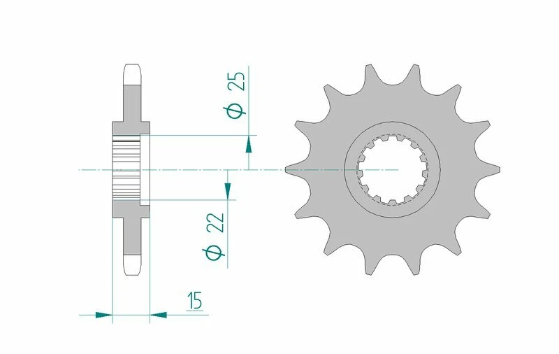 Image of AFAM Steel Standard Front Sprocket 24506 - 525