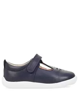 Start-rite Girls Puzzle Soft Leather Easy Riptape T-Bar First Shoes - Navy Blue, Navy Leather, Size 5.5 Younger