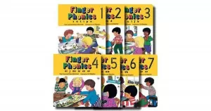 Image of Finger Phonics books 1-7: in Precursive Letters (BE) by Sue Lloyd, Sara Wernham (Board book, 1994)