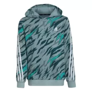 Image of adidas 3 Stripe OTH Hoodie Juniors - Grey