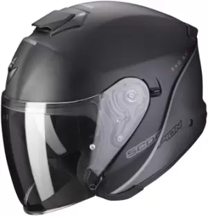 Image of Scorpion EXO-S1 Essence Jet Helmet, black-silver, Size 2XL, black-silver, Size 2XL