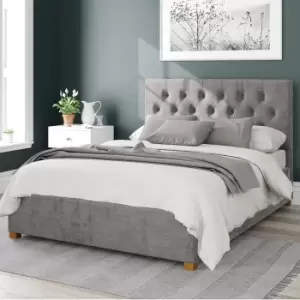 Image of Olivier Firenze Velour Ottoman Bed Silver