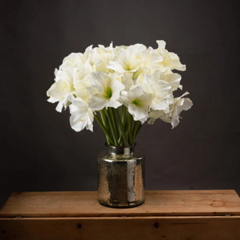 Image of Love Lace Classic White Amaryllis Artificial Flower Cream