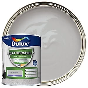 Image of Dulux Weathershield Multi Surface Quick Dry Chic Shadow Paint 750ml