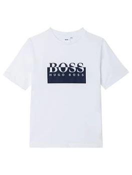 Image of Hugo Boss Short Sleeve Chest Logo T-Shirt White Size 6 Years Boys