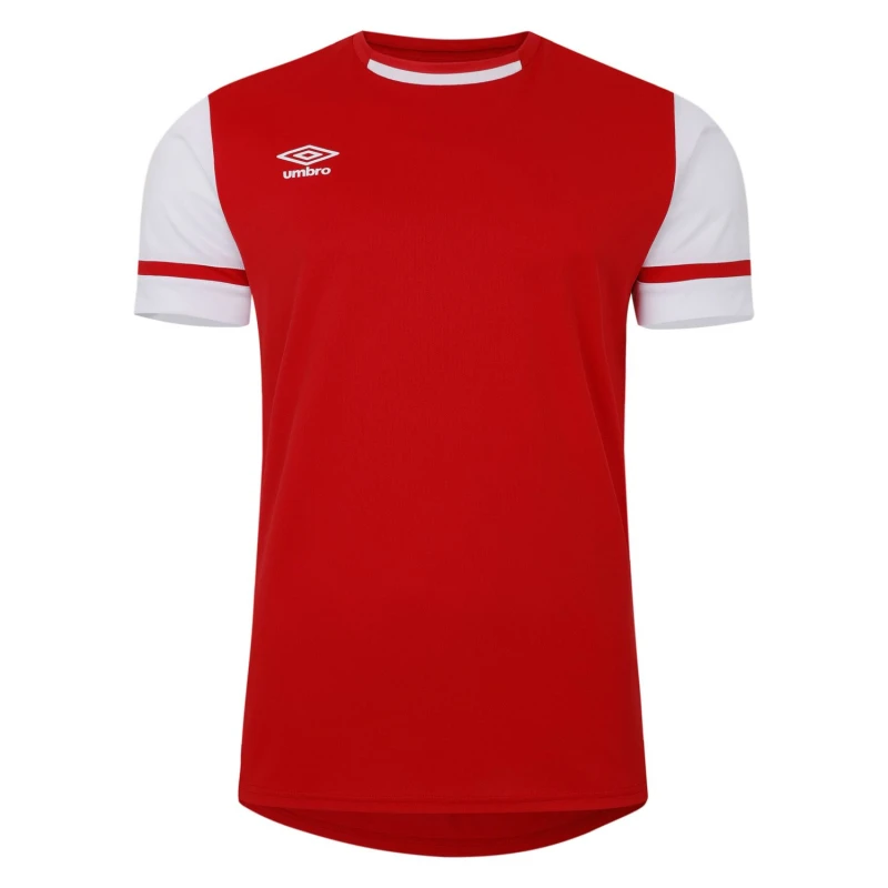 Image of Umbro Umbro Men Cavelle Jersey T-Shirt in Scarlet Size: Small Scarlet S Male 5063652570135