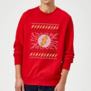 Image of DC Flash Knit Christmas Sweatshirt - Red - XXL