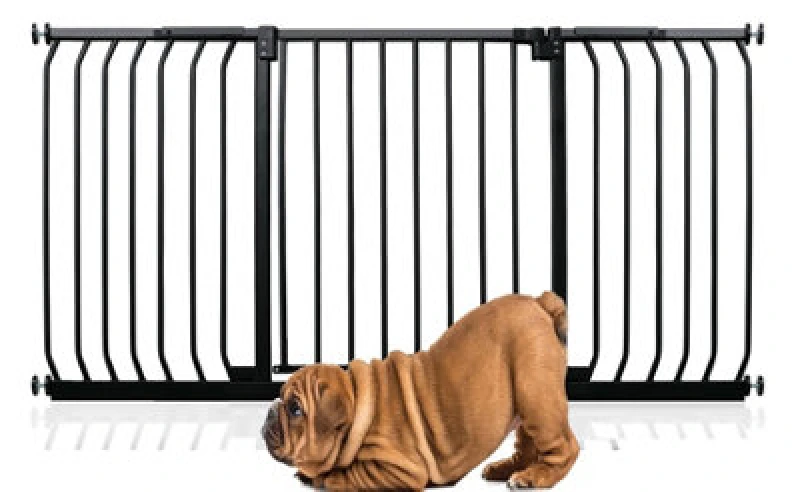 Image of Bettacare Elite Pressure Dog Gate, 143Cm - 152Cm, Matt Black, Pressure Fit Pet Gate For Dog And Puppy