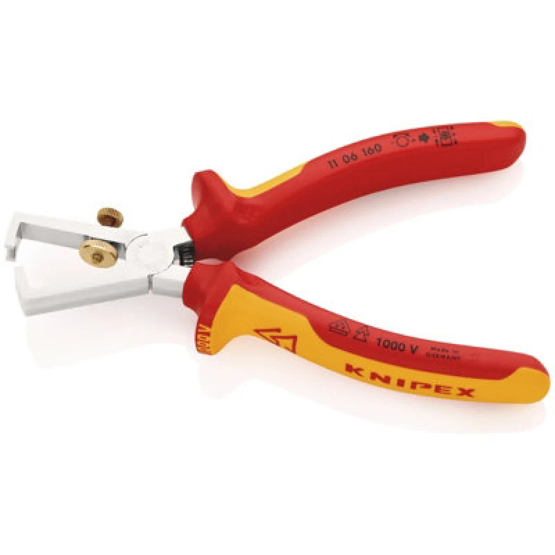 Image of Knipex 11 06 160 Sb Vde Insulation Stripper, 160mm 26968