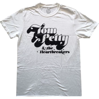 Image of Tom Petty & The Heartbreakers - Logo Unisex Large T-Shirt - White