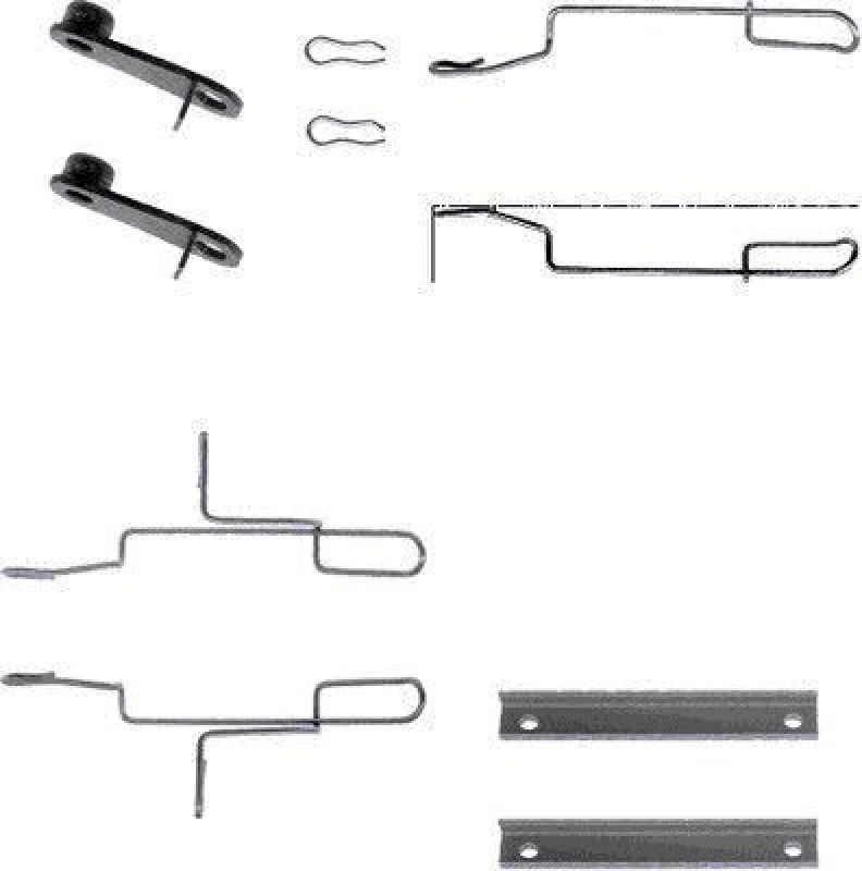 Image of HELLA Brake pad fitting kit HELLA 8DZ 355 202-531