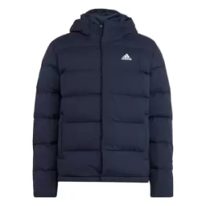 Image of adidas Helionic Hooded Down Jacket Mens - Blue
