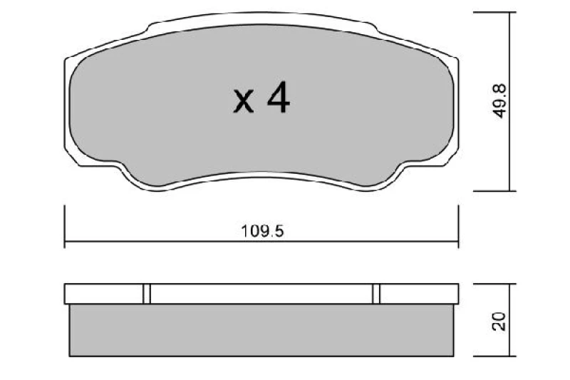 Image of AISIN Brake pad set AISIN BPPE-2004