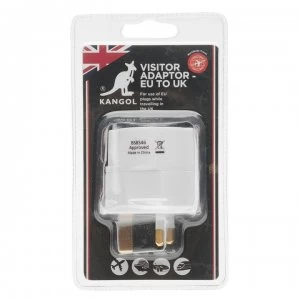 Image of Kangol EU to UK Plug Adaptor - White
