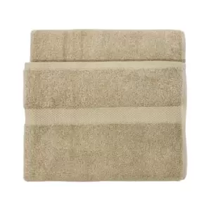 Image of Loft Combed Cotton Hand Towel Oatmeal